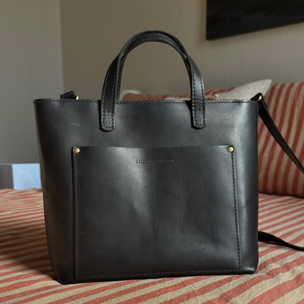 Portland Leather Sleek Black Bag